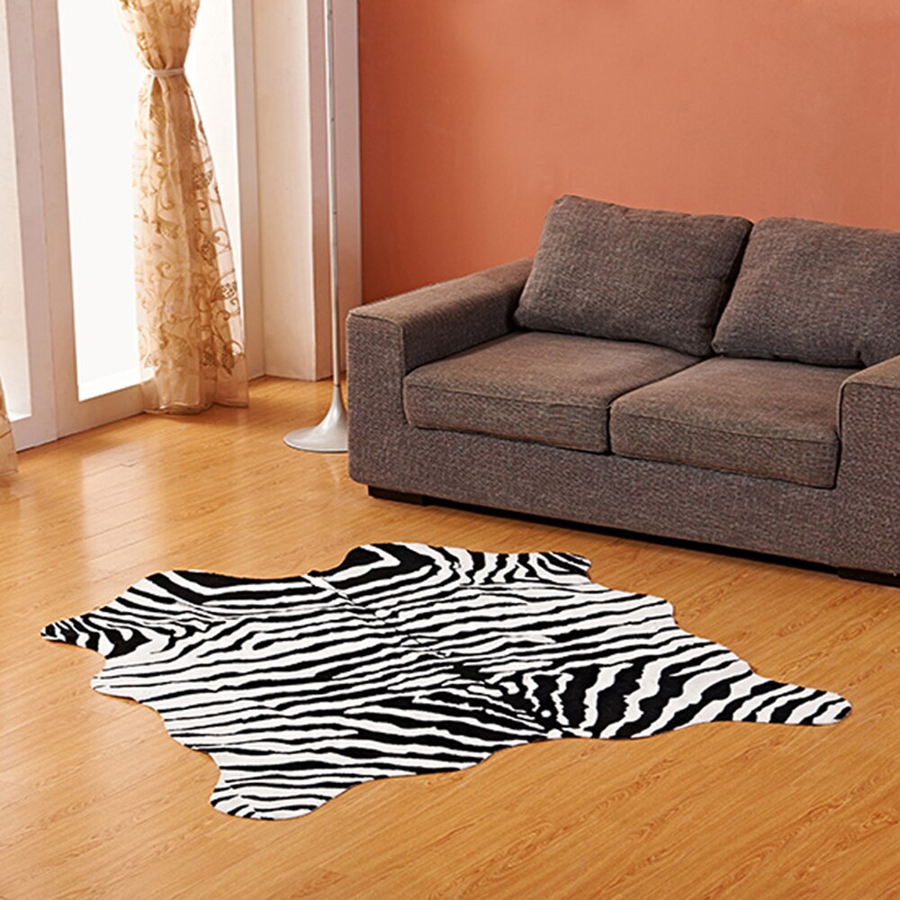High-Quality Zebra Fur Carpet – Luxury Animal Print Rug