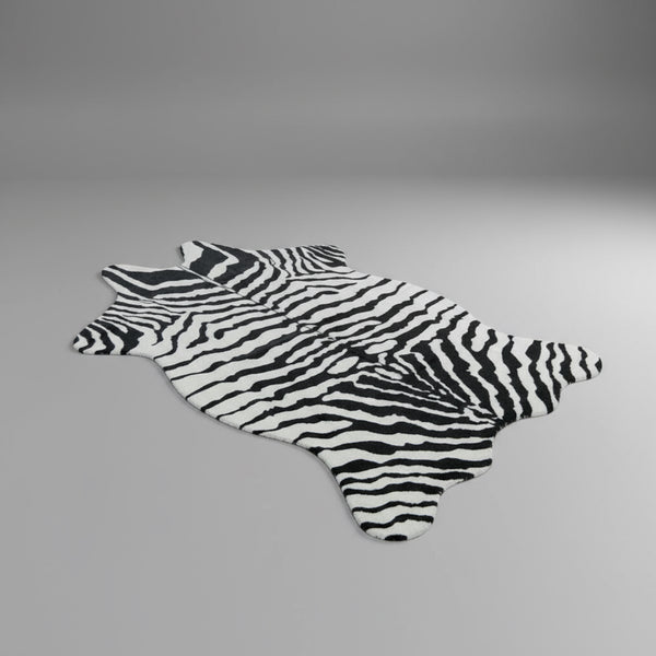 High-Quality Zebra Fur Carpet – Luxury Animal Print Rug